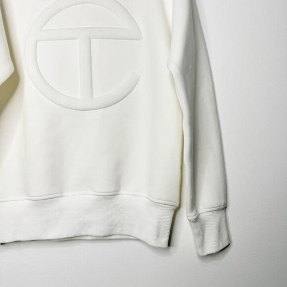 Telfar Telly Mockneck Sweatshirt in White Size Small NEW - Picture 3 of 7